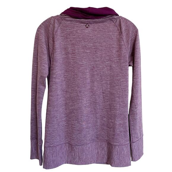 PrAna Purple Ember Athletic Cowl Neck Top Drawstring Pullover Tunic S‎ - Picture 9 of 11